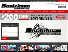 Tablet Screenshot of bostelmanautomotivegroup.com